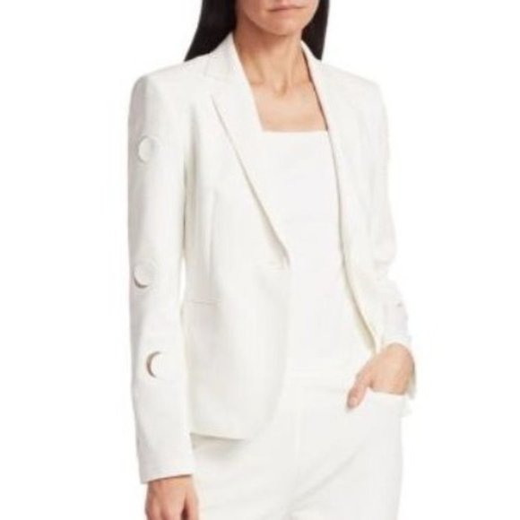 Akris Punto Jackets & Blazers - AKRIS PUNTO Luna Cutout Blazer White Half Moon Celestial Jacket
